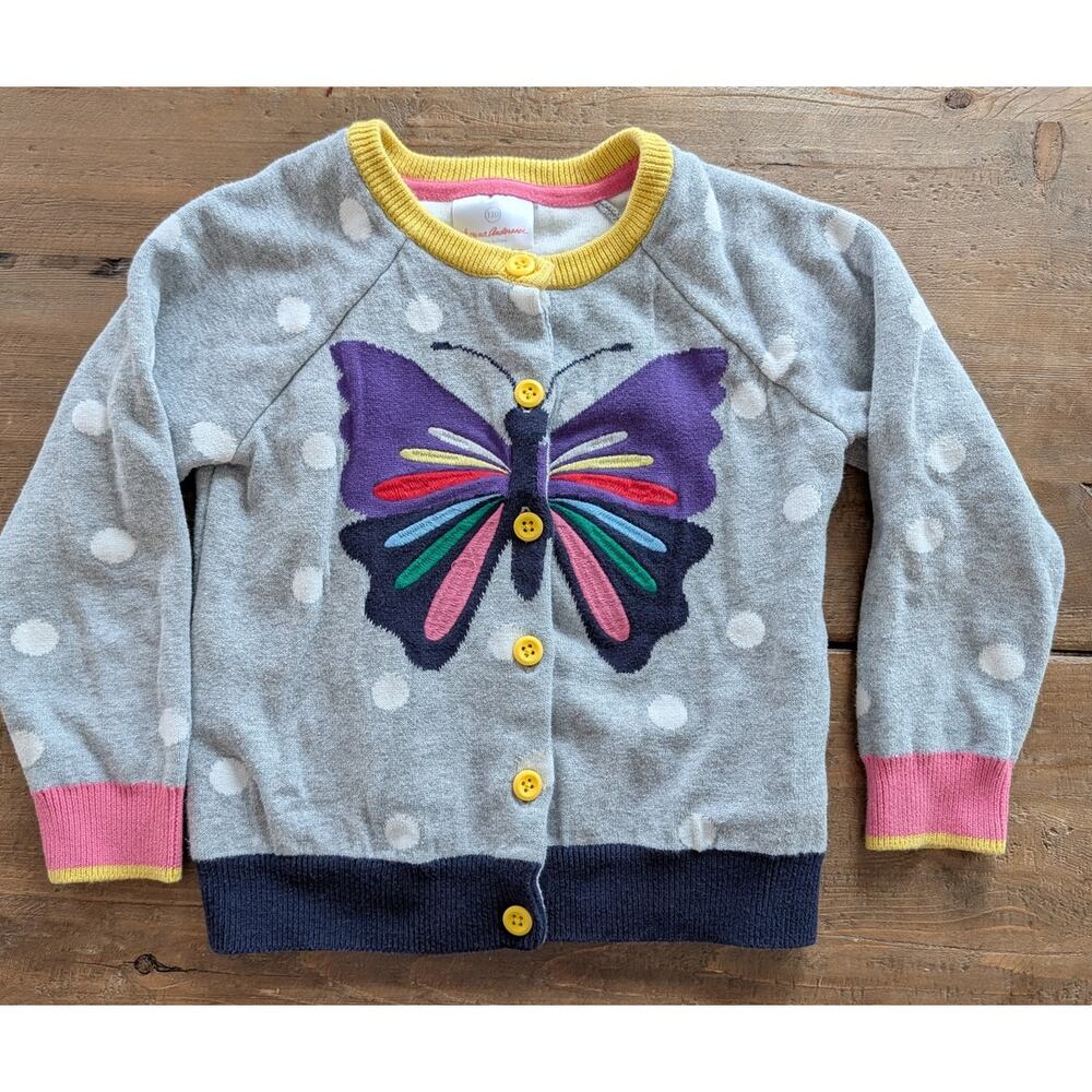 Hanna Andersson Butterfly Caridgan Sz 100 / 4T